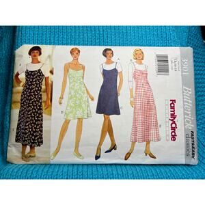 Butterick Sewing pattern 3901 sun dres empire waist jumper shirt size 14